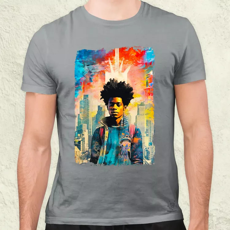 NYC napfelkelte Basquiat graffiti v4 férfi póló