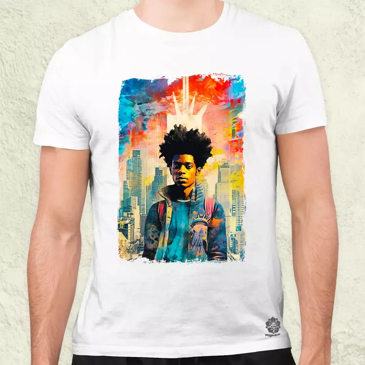NYC napfelkelte Basquiat graffiti v4 férfi póló