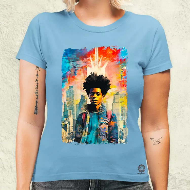 NYC napfelkelte Basquiat graffiti v4 női póló