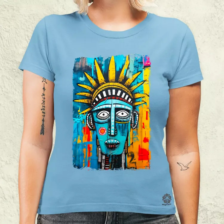 NYC napfelkelte Basquiat graffiti v5 női póló