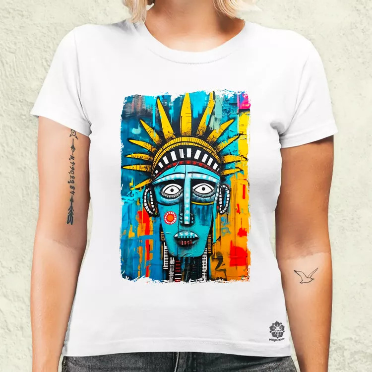 NYC napfelkelte Basquiat graffiti v5 női póló