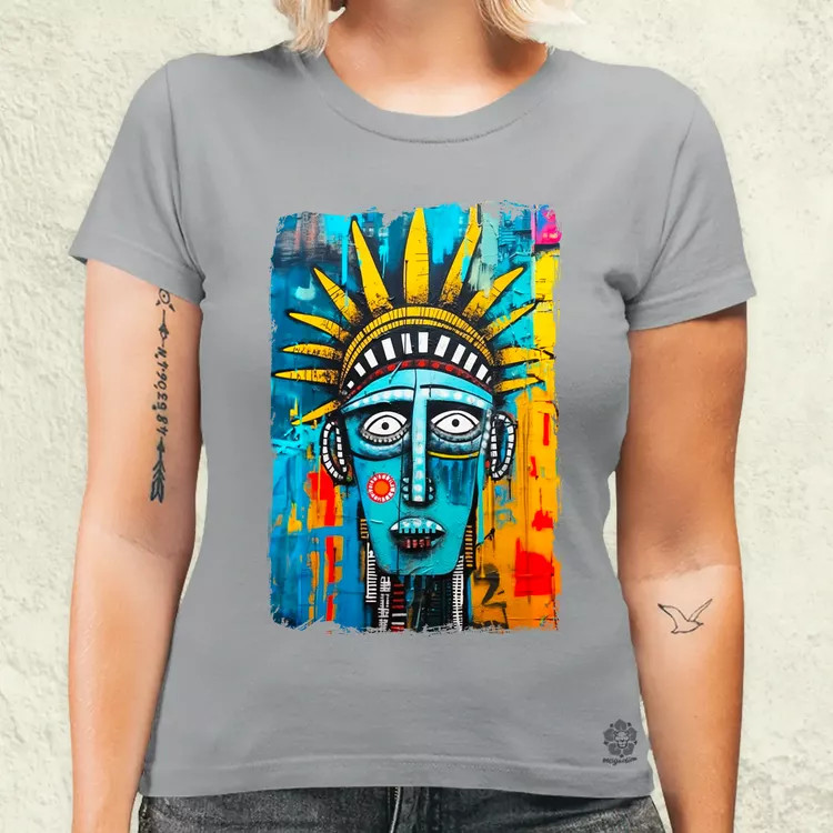 NYC napfelkelte Basquiat graffiti v5 női póló