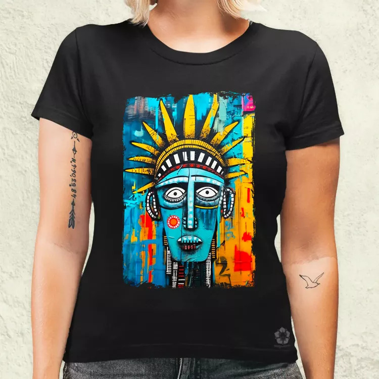 NYC napfelkelte Basquiat graffiti v5 női póló