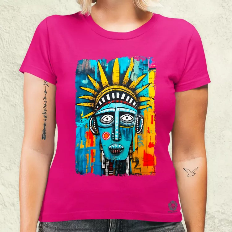 NYC napfelkelte Basquiat graffiti v5 női póló