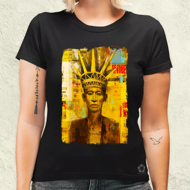 NYC napfelkelte Basquiat graffiti v6 női póló