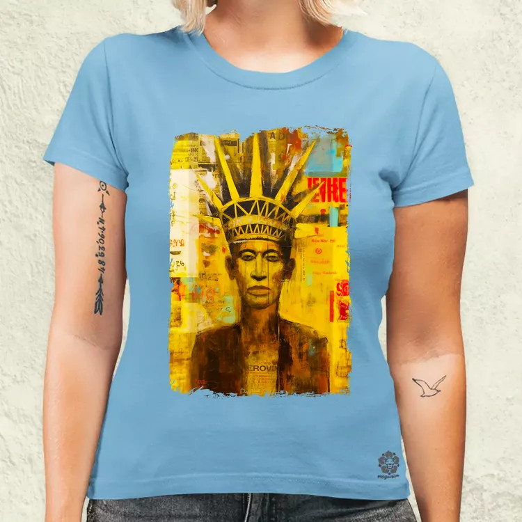 NYC napfelkelte Basquiat graffiti v6 női póló
