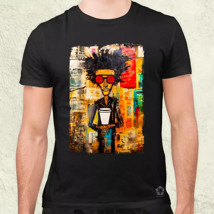 NYC napfelkelte Basquiat graffiti v7 férfi póló