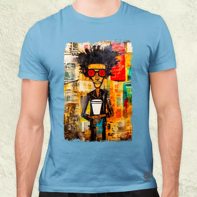 NYC napfelkelte Basquiat graffiti v7 férfi póló