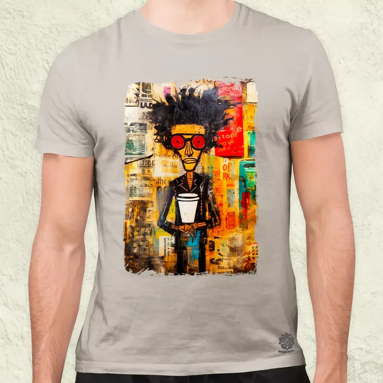 NYC napfelkelte Basquiat graffiti v7 férfi póló