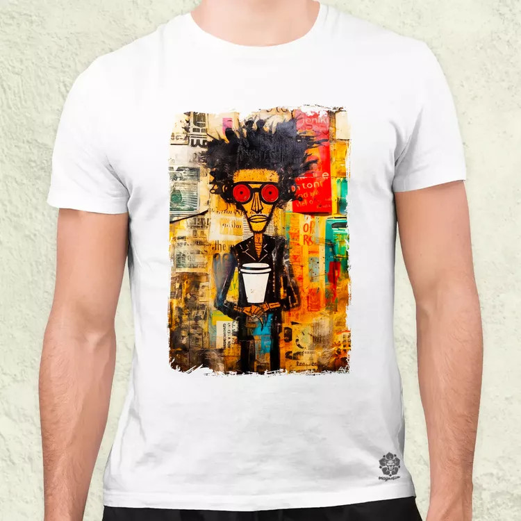 NYC napfelkelte Basquiat graffiti v7 férfi póló