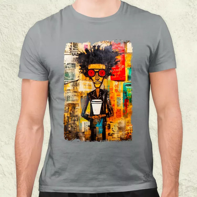 NYC napfelkelte Basquiat graffiti v7 férfi póló