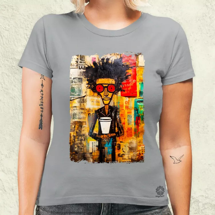 NYC napfelkelte Basquiat graffiti v7 női póló