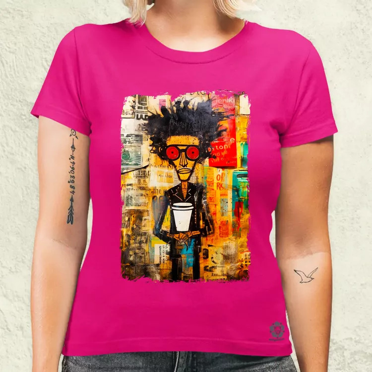 NYC napfelkelte Basquiat graffiti v7 női póló