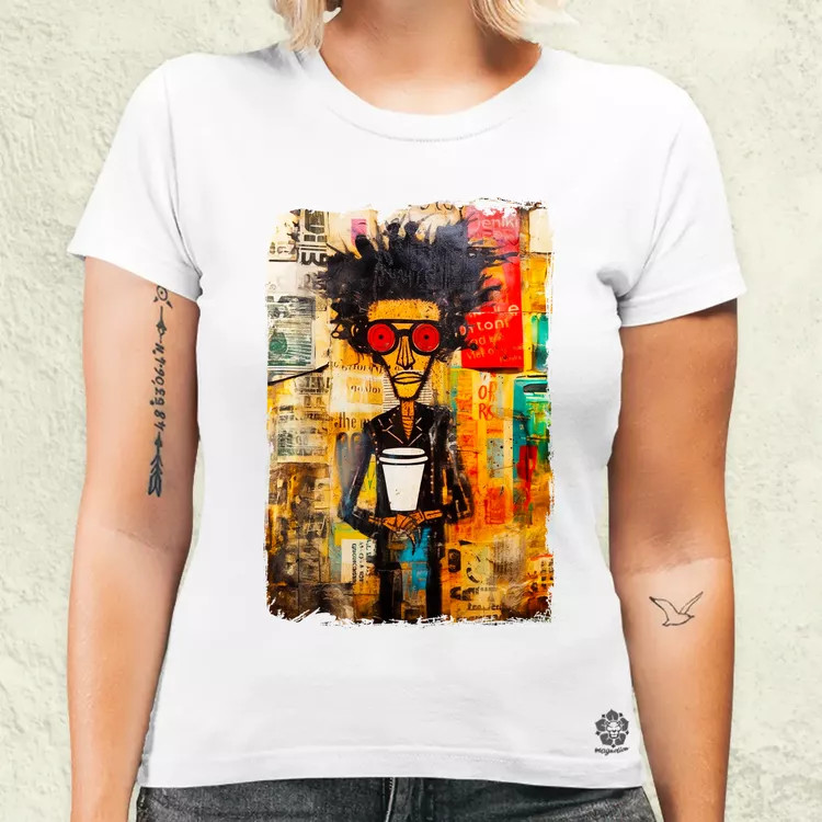 NYC napfelkelte Basquiat graffiti v7 női póló