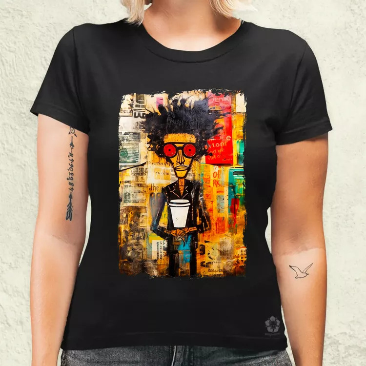 NYC napfelkelte Basquiat graffiti v7 női póló