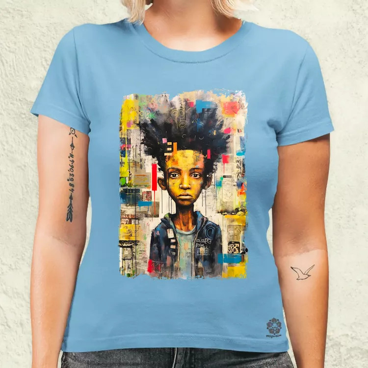 NYC napfelkelte Basquiat graffiti v8 női póló