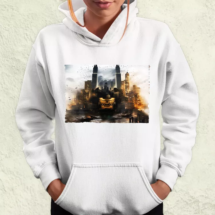 Pareidolia Batman város fantázia v2 női pulóver