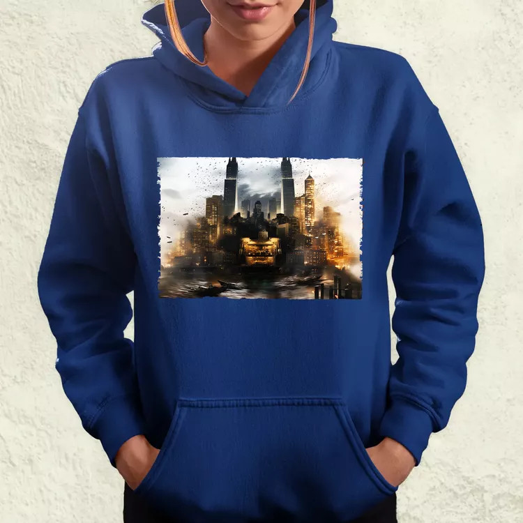 Pareidolia Batman város fantázia v2 női pulóver