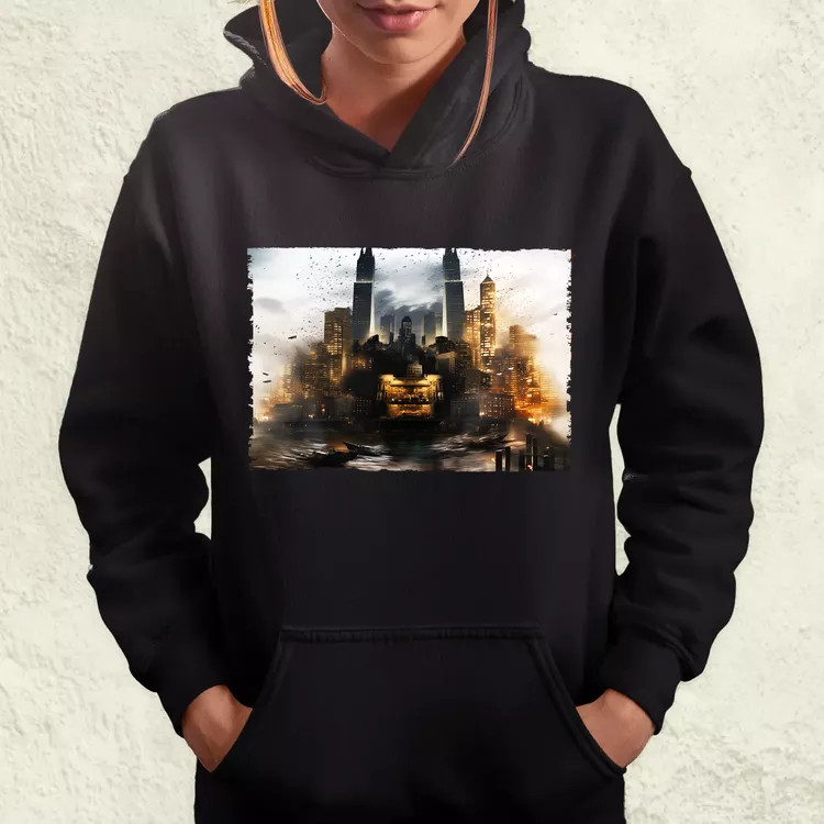 Pareidolia Batman város fantázia v2 női pulóver