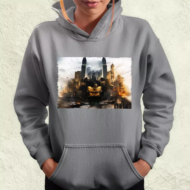 Pareidolia Batman város fantázia v2 női pulóver
