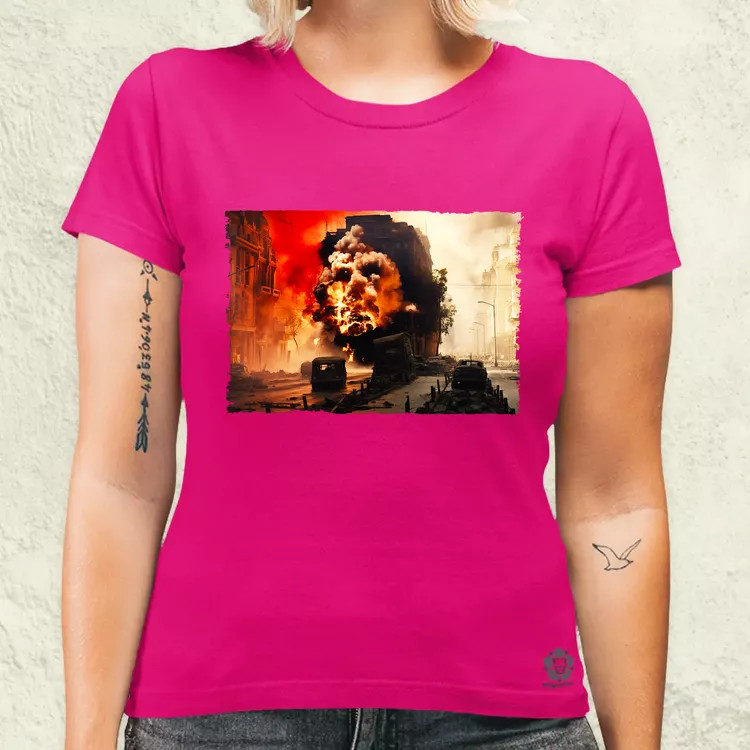 Pareidolia Che Guevara város fantázia v1 női póló