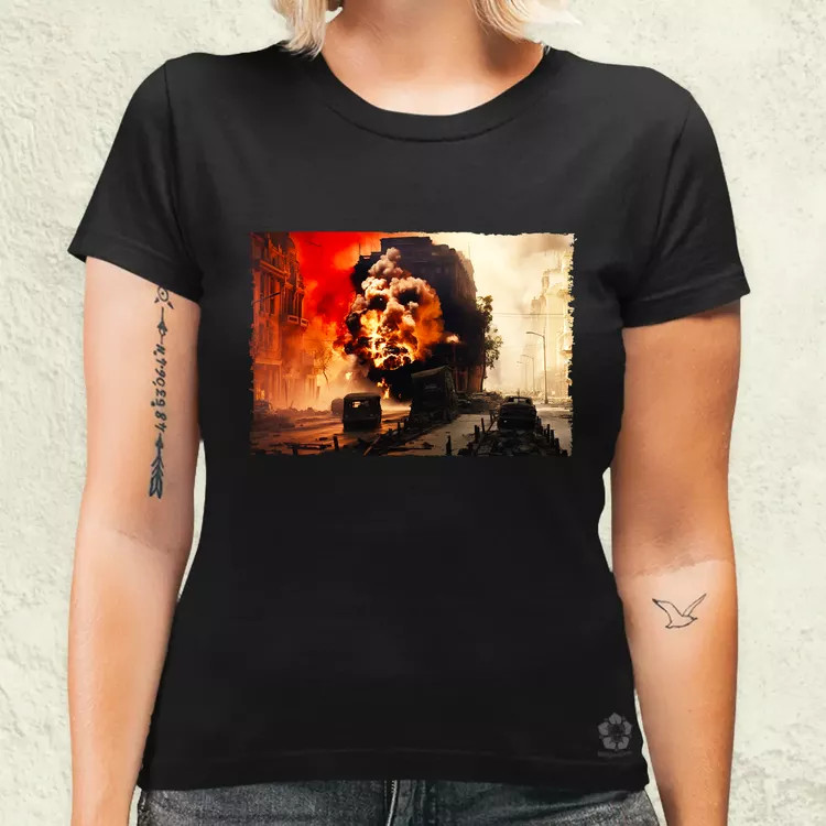 Pareidolia Che Guevara város fantázia v1 női póló