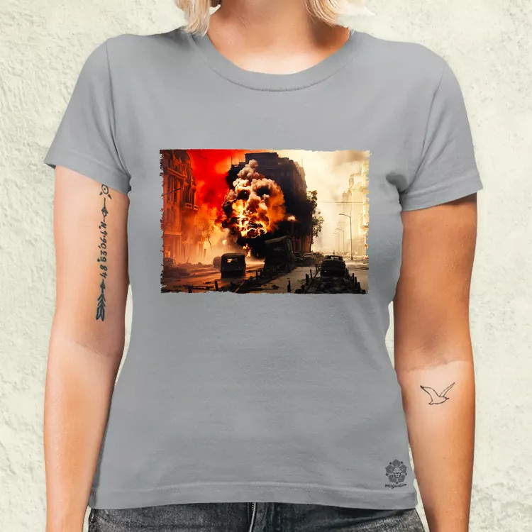 Pareidolia Che Guevara város fantázia v1 női póló