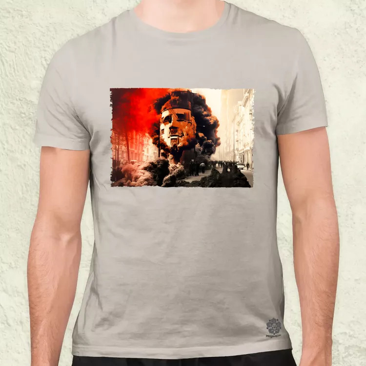 Pareidolia Che Guevara város fantázia v2 férfi póló