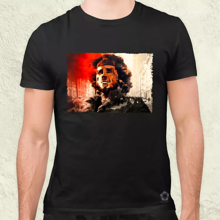 Pareidolia Che Guevara város fantázia v2 férfi póló