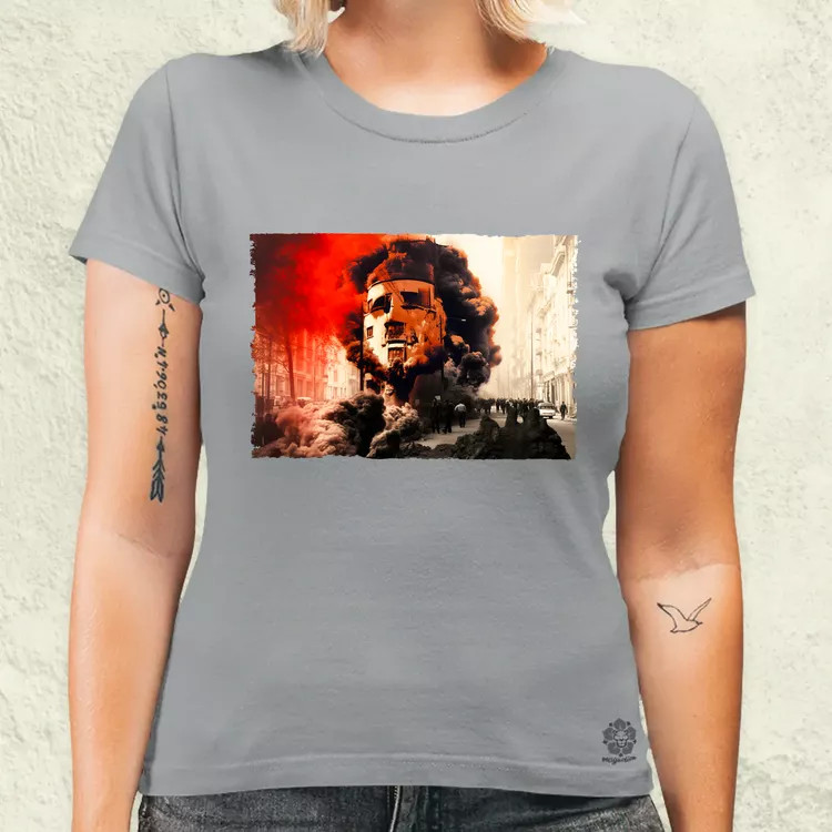 Pareidolia Che Guevara város fantázia v2 női póló