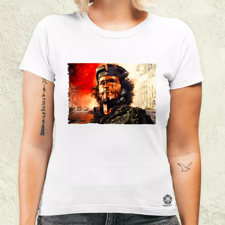 Pareidolia Che Guevara város fantázia v3 női póló