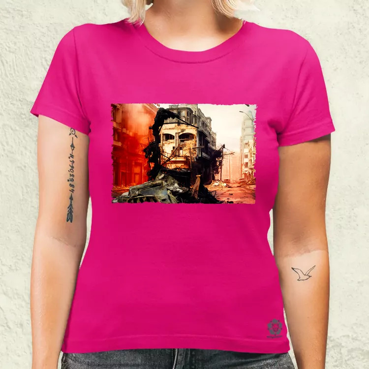 Pareidolia Che Guevara város fantázia v5 női póló