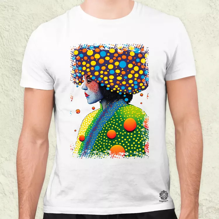 Pointillizmus a hidegben férfi póló