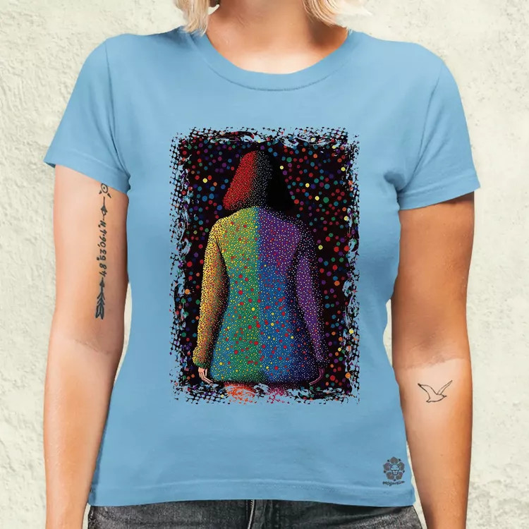 Pointillizmus búcsú női póló