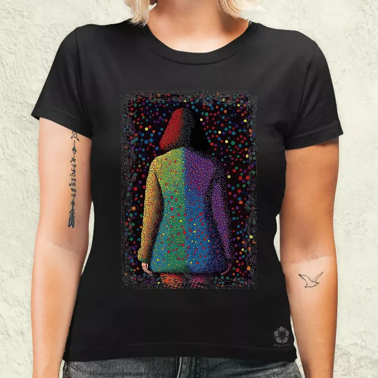 Pointillizmus búcsú női póló