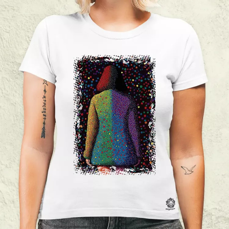 Pointillizmus búcsú női póló