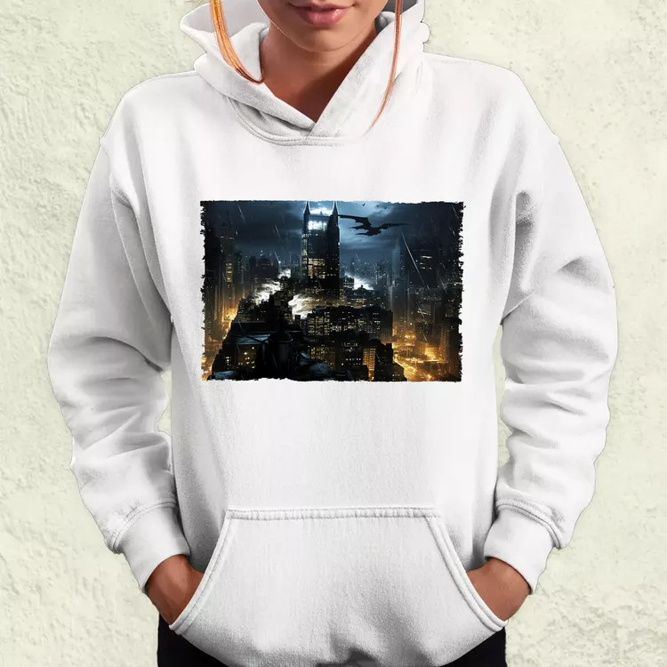 Pareidolia Batman város fantázia v3 női pulóver
