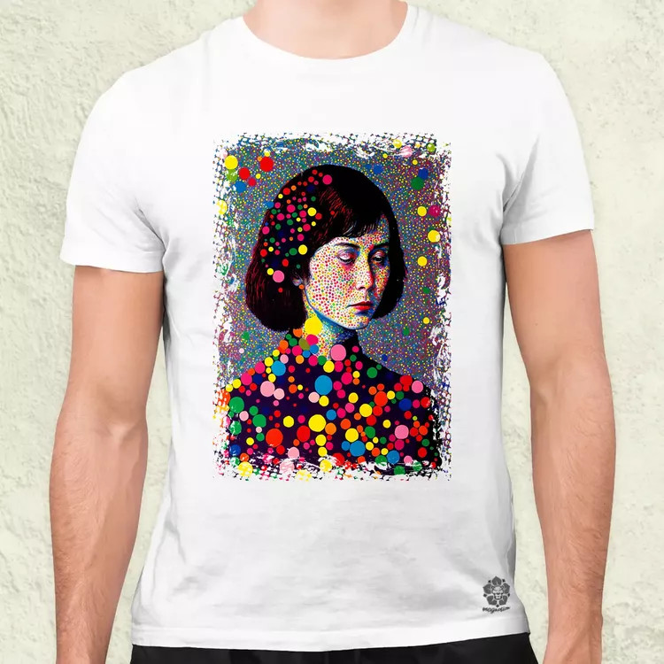 Pointillizmus megpihenve férfi póló