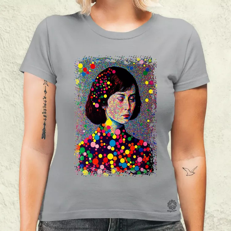 Pointillizmus megpihenve női póló