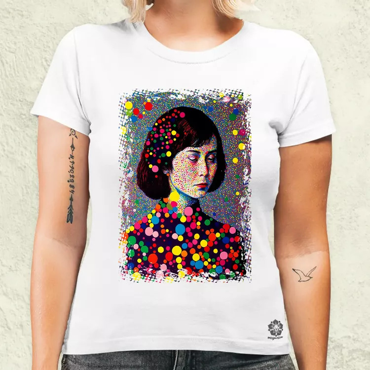 Pointillizmus megpihenve női póló