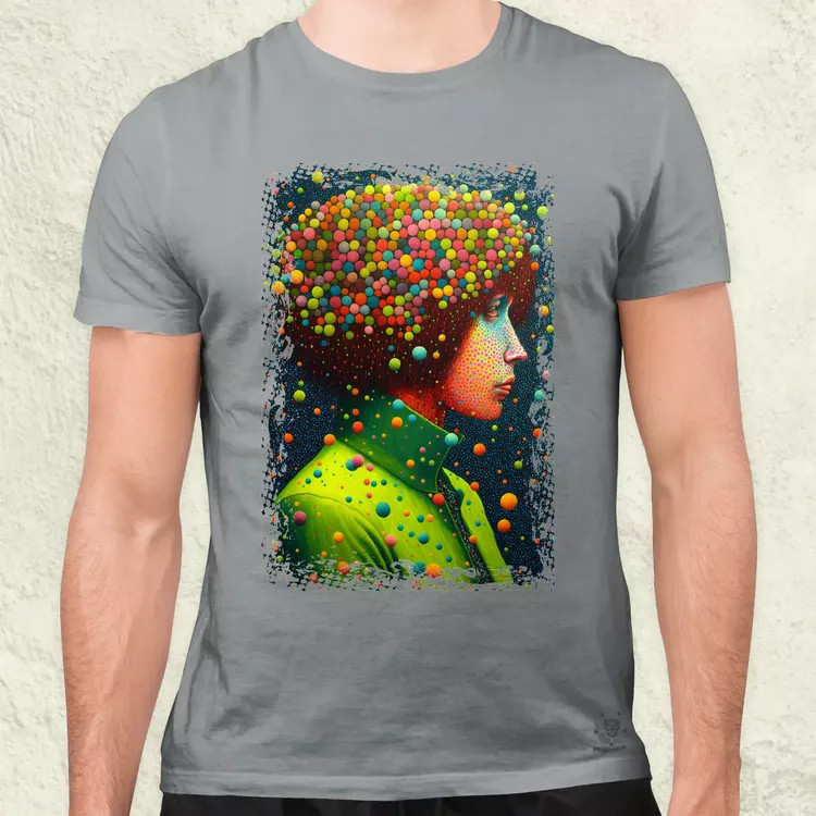 Pointillizmus merengés férfi póló