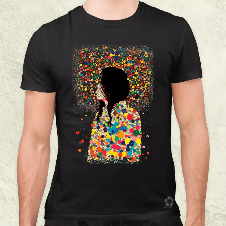 Pointillizmus vágyakozás férfi póló