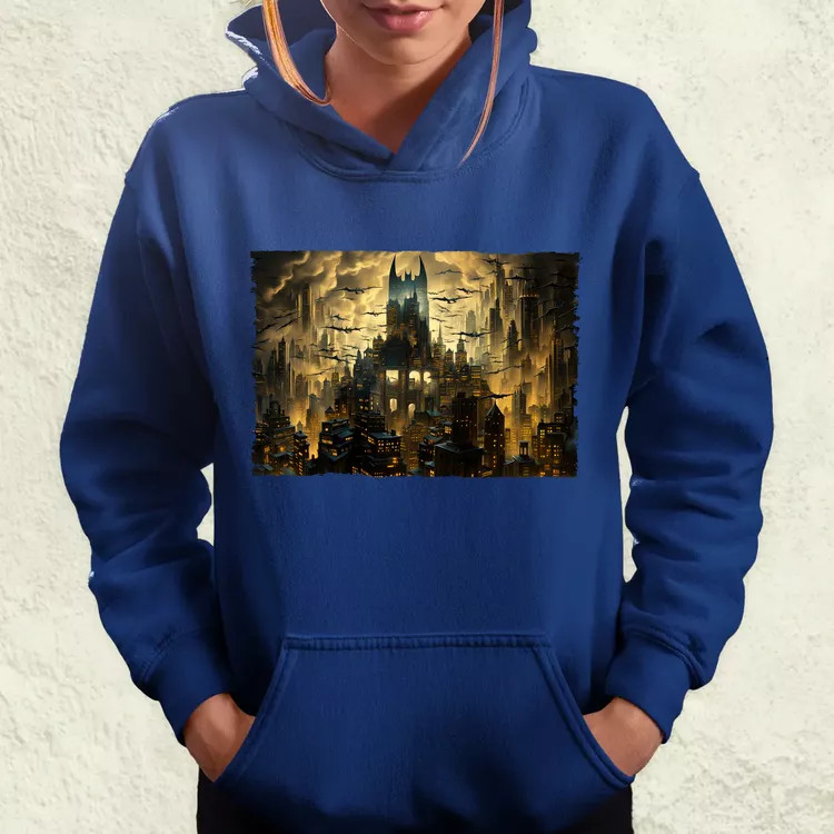 Pareidolia Batman város fantázia v4 női pulóver
