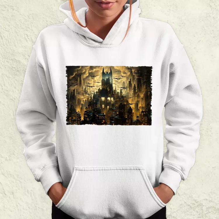Pareidolia Batman város fantázia v4 női pulóver
