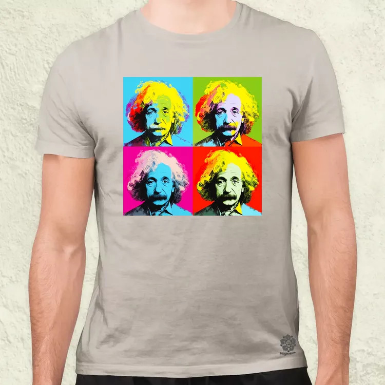 Pop art Einstein v1 férfi póló