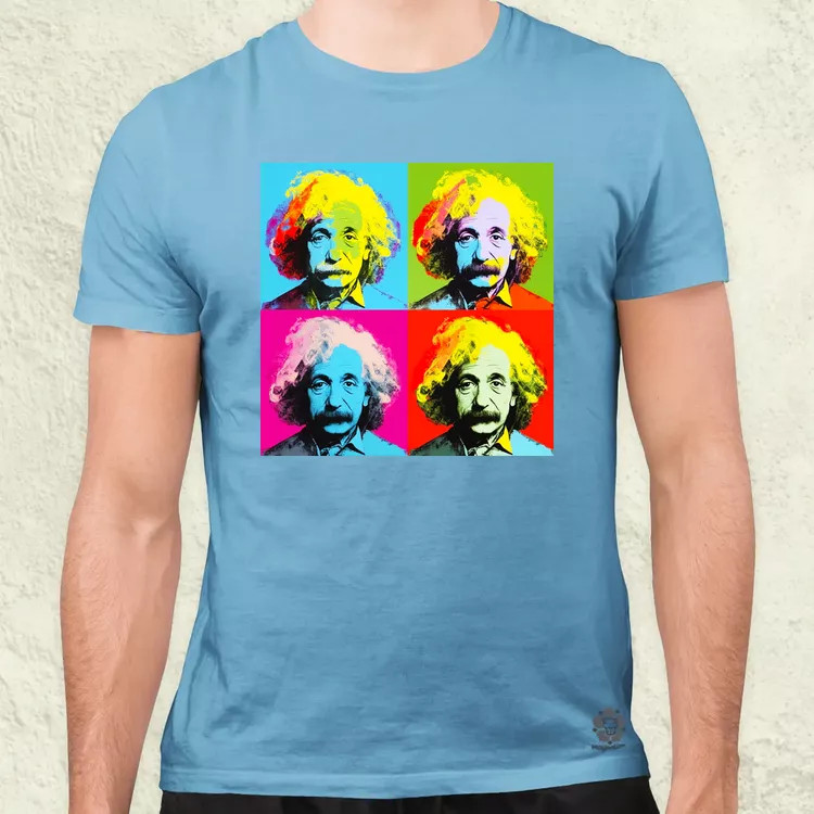 Pop art Einstein v1 férfi póló