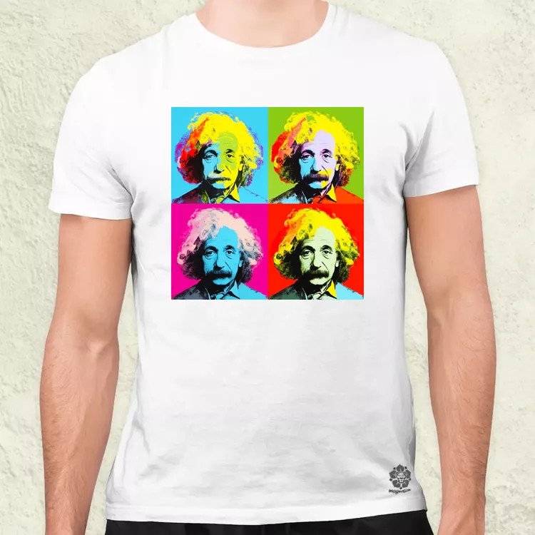 Pop art Einstein v1 férfi póló
