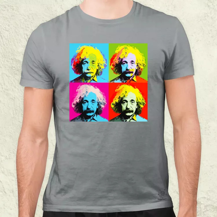 Pop art Einstein v1 férfi póló