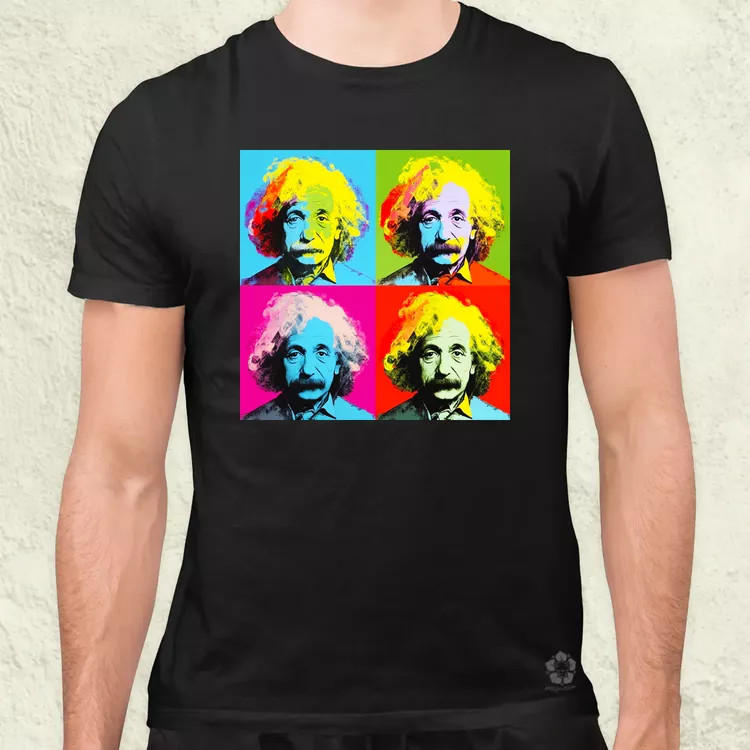 Pop art Einstein v1 férfi póló