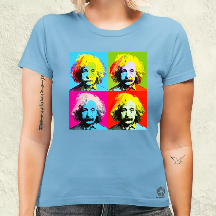 Pop art Einstein v1 női póló